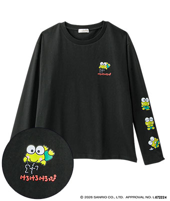【サンリオキャラクターズ】（けろけろけろっぴ）袖プリント長袖Ｔシャツ