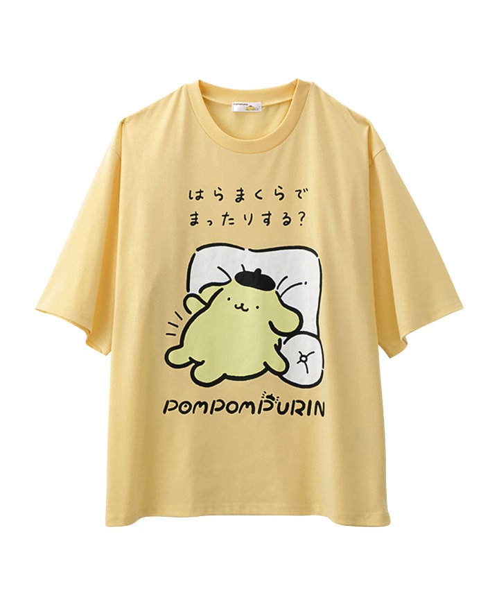 【サンリオキャラクターズ】腹枕ポムポムプリンＴシャツ
