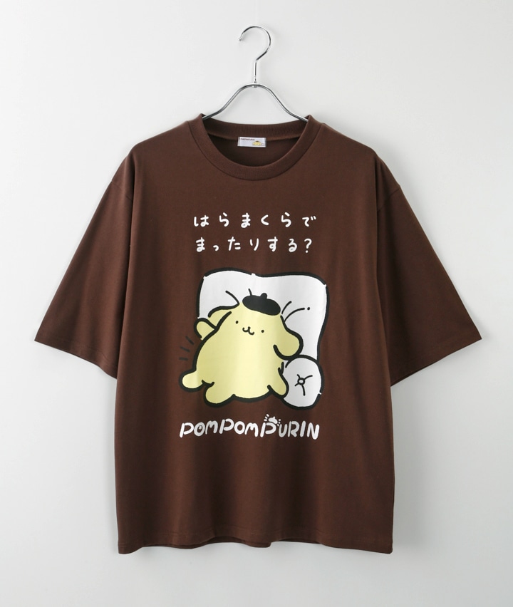 【サンリオキャラクターズ】腹枕ポムポムプリンＴシャツ