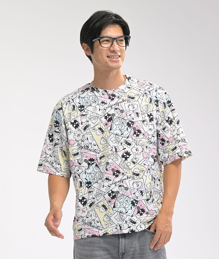 【サンリオキャラクターズ】サンリオ総柄Ｔシャツ