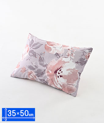 枕カバー　バラ柄　３５×５０ｃｍ