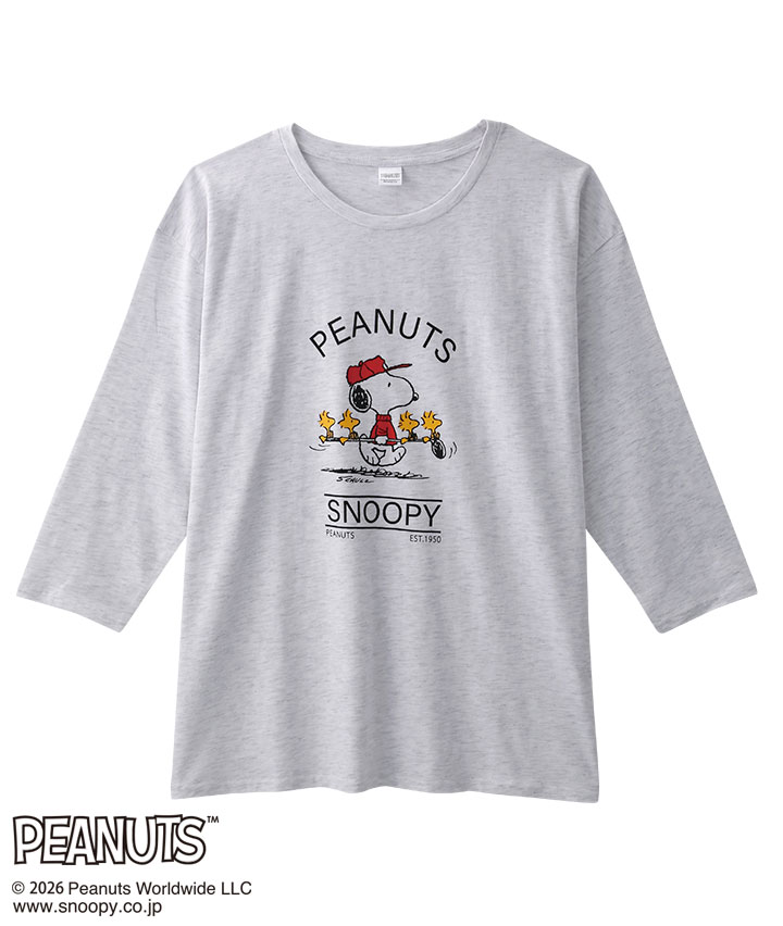【ＰＥＡＮＵＴＳ】（スヌーピー）七分袖Ｔシャツ