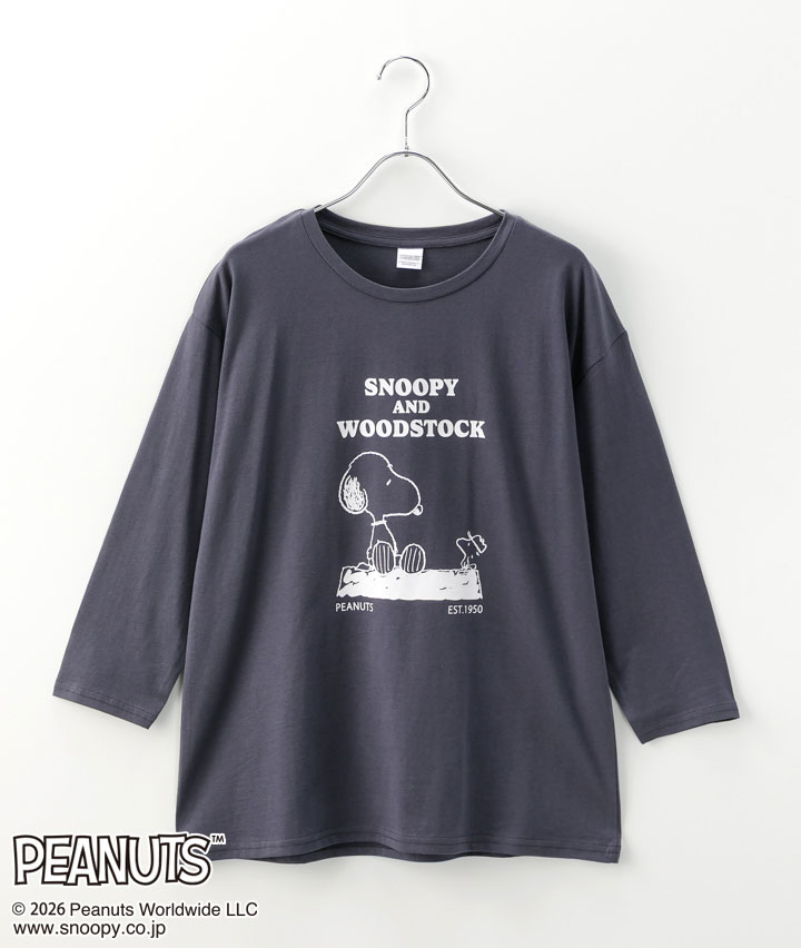 【ＰＥＡＮＵＴＳ】（スヌーピー）七分袖Ｔシャツ