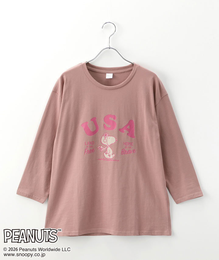 【ＰＥＡＮＵＴＳ】（スヌーピー）七分袖Ｔシャツ