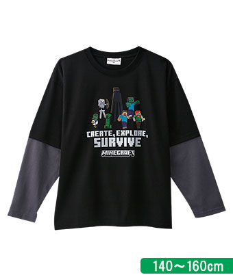【マインクラフト】天竺長袖Ｔシャツ