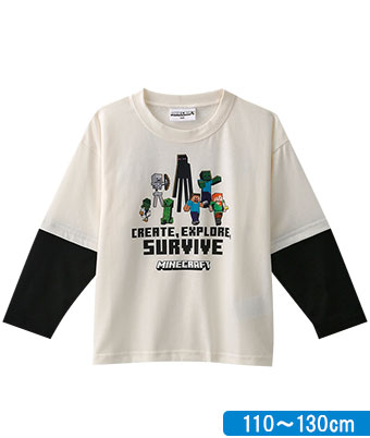 【マインクラフト】天竺長袖Ｔシャツ