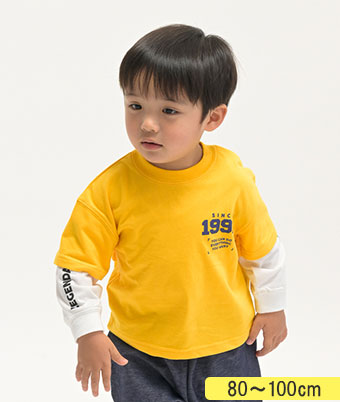 ベビー男児レイヤード風長袖Ｔシャツ
