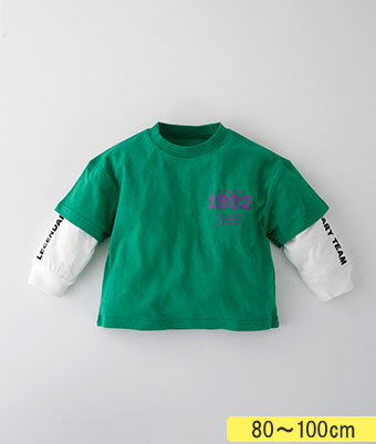 ベビー男児レイヤード風長袖Ｔシャツ