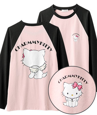 【サンリオキャラクターズ】（チャーミーキティ）ラグランＴシャツ