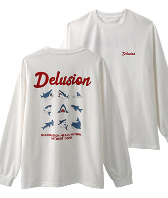 サメ９版プリントＴシャツ