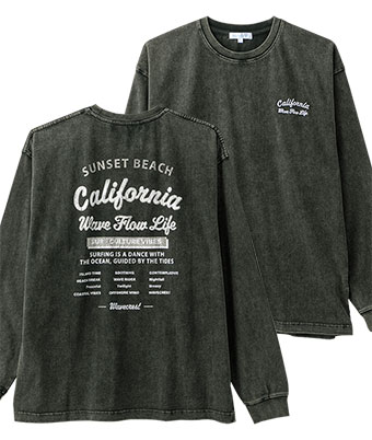 スノーウォッシュ加工プリントＴシャツ