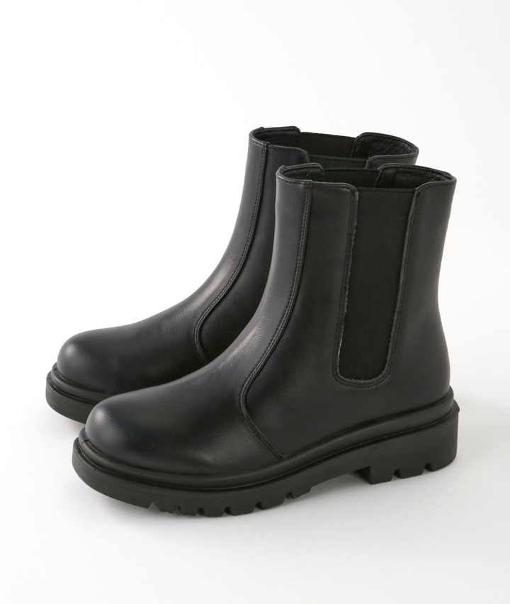 サイドゴアハーフブーツ