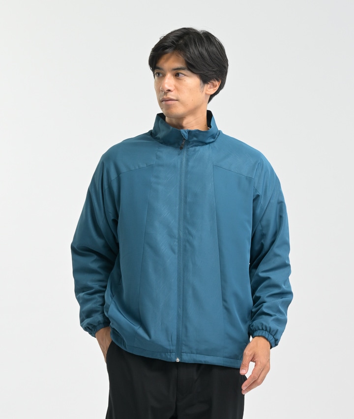 エンボスプリント切替ブルゾン
