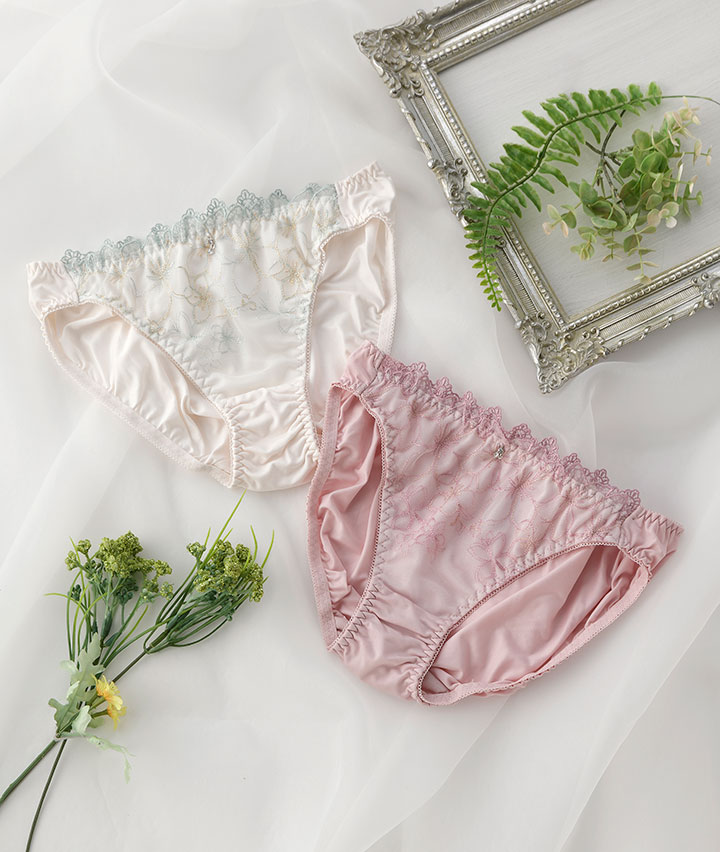 大花ラメ刺繍ショーツ