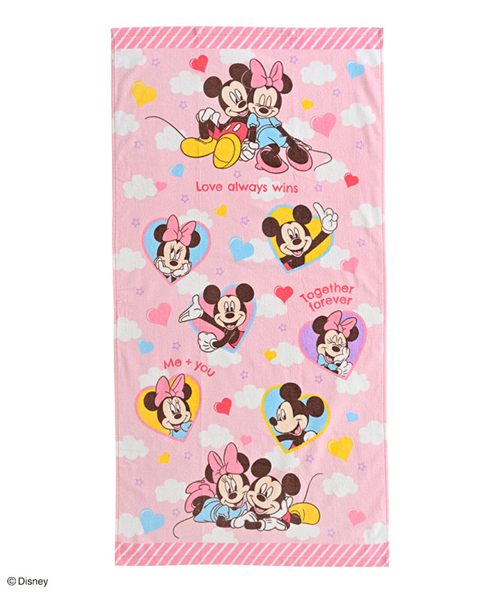 【Ｄｉｓｎｅｙ】（ミッキー＆ミニー）バスタオル