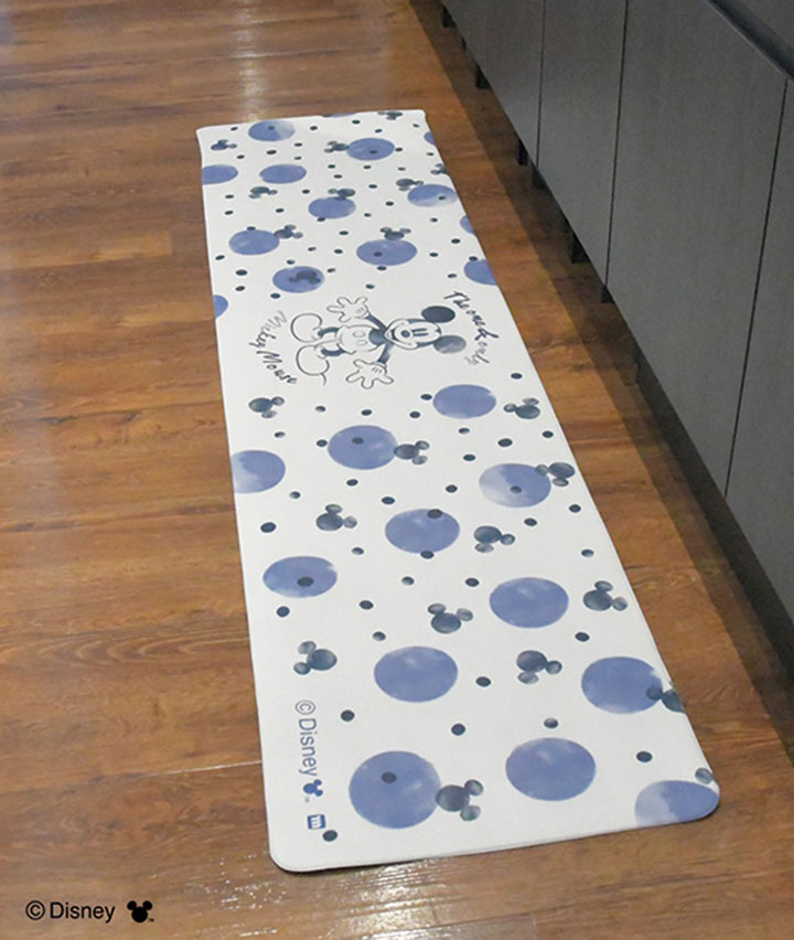 【Ｄｉｓｎｅｙ】（ミッキー）ドットパターンＰＶＣキッチンマット　４５ｘ１８０ｃｍ