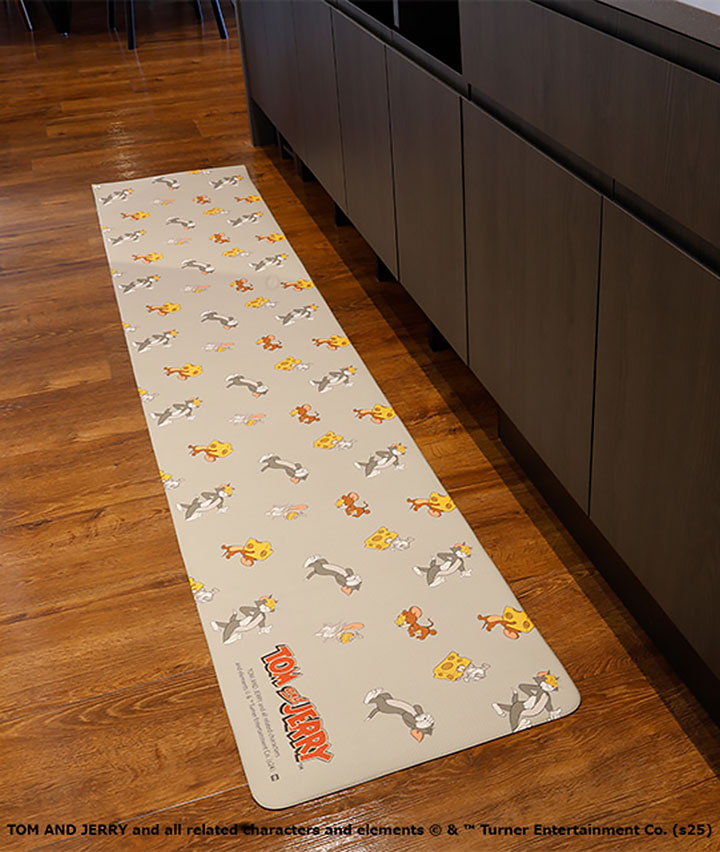 【トムとジェリー】チーズトリックＰＶＣキッチンマット　４５ｘ２４０ｃｍ
