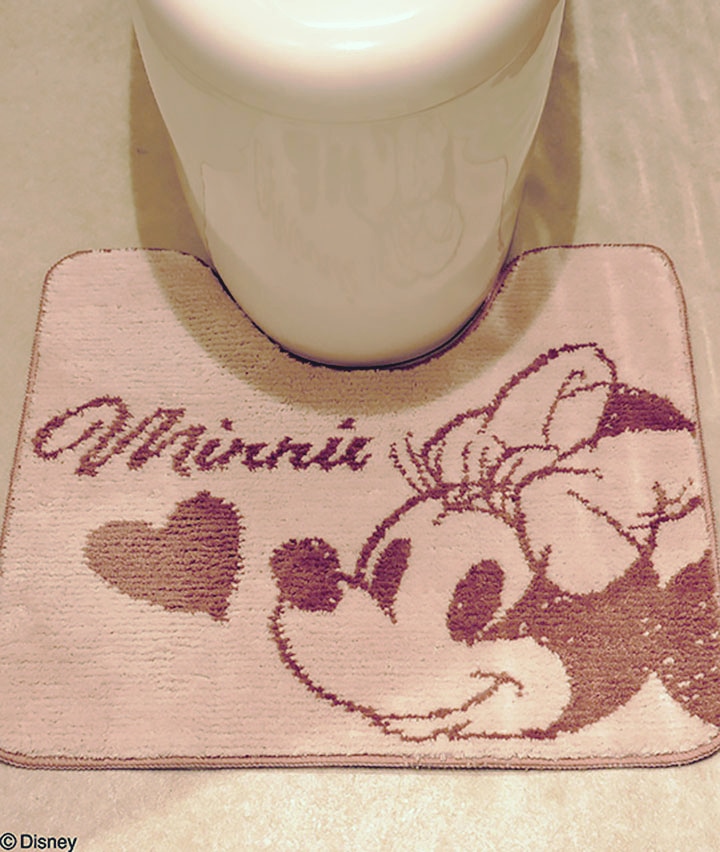 【Ｄｉｓｎｅｙ】（ミニー）ダスティピンクタフトトイレマット