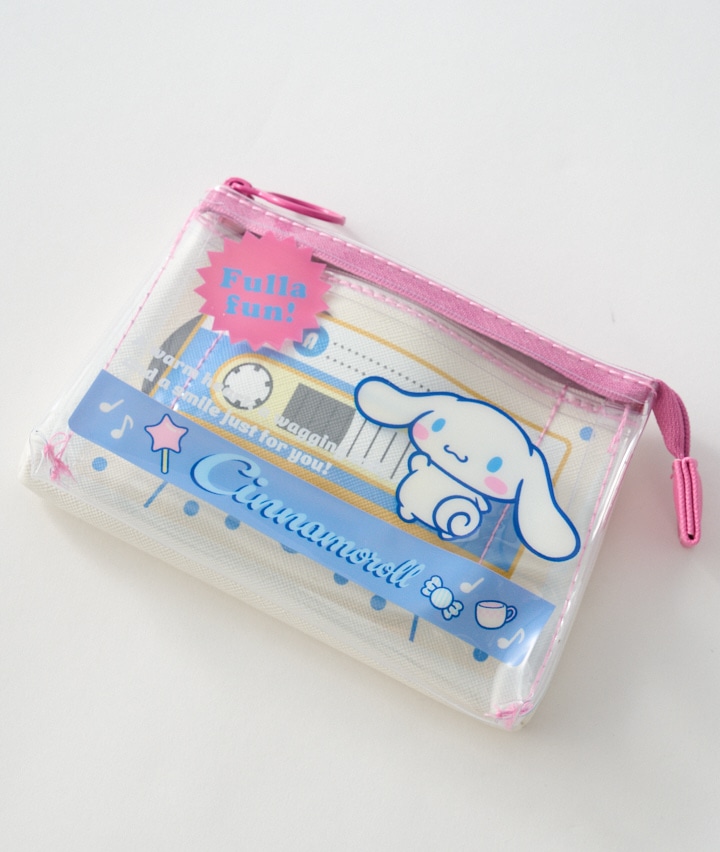 サンリオウ゛ィンテージクリアカセット風ポーチ　シナモロール