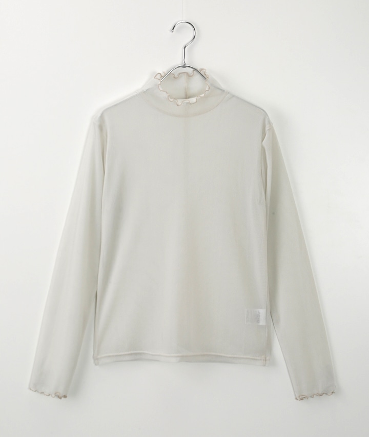 メロウハイネックラメニットＴシャツ