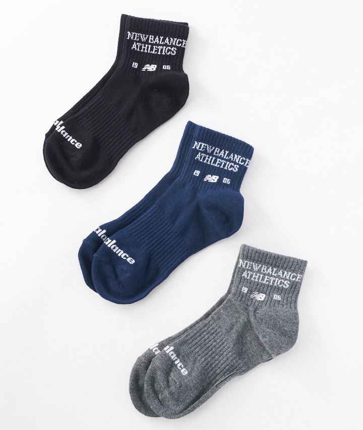 【Ｎｅｗ　Ｂａｌａｎｃｅ】（３足組）刺繍入りショートソックス