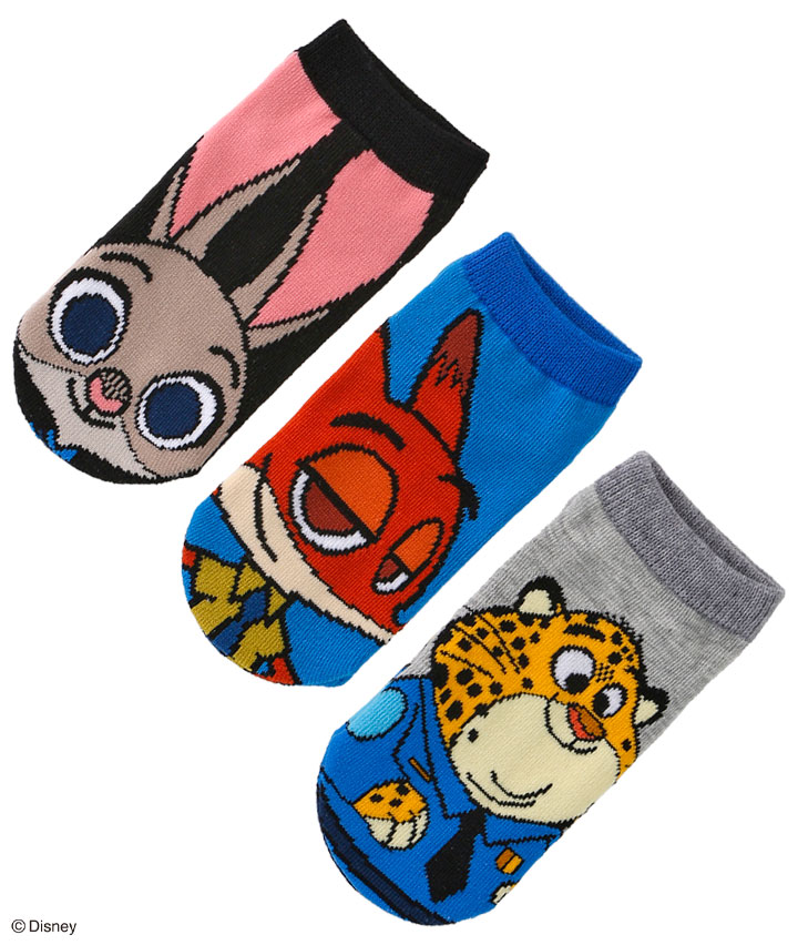 【Ｄｉｓｎｅｙ】（ズートピア）（３足組）スニーカーソックス