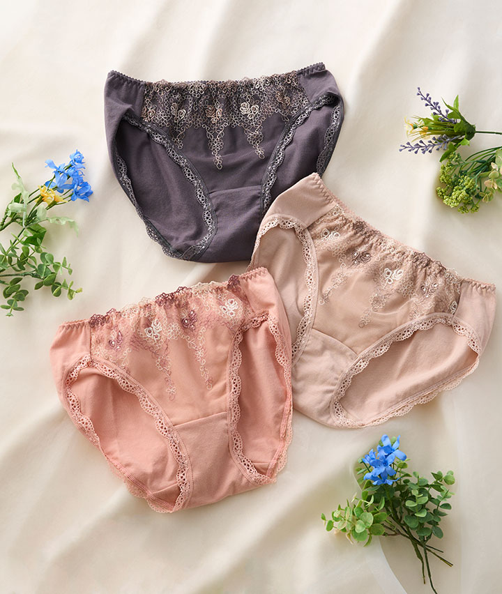 【生活の木】チュールレースショーツ