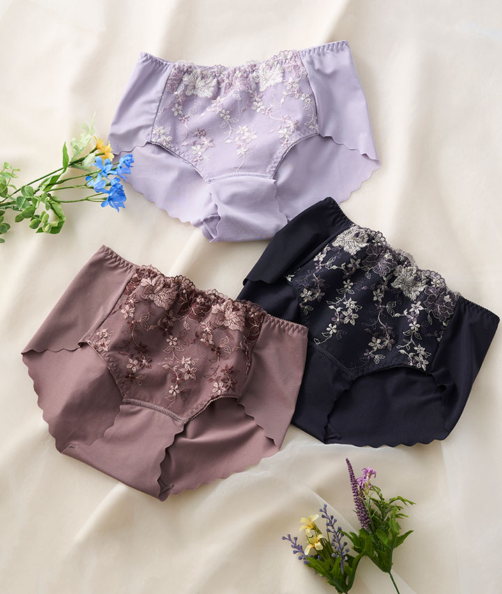 【生活の木】ノーライン波波ショーツ