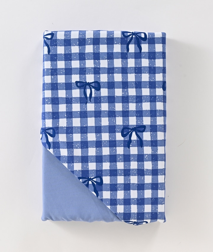 掛布団カバー　リボンチェック柄