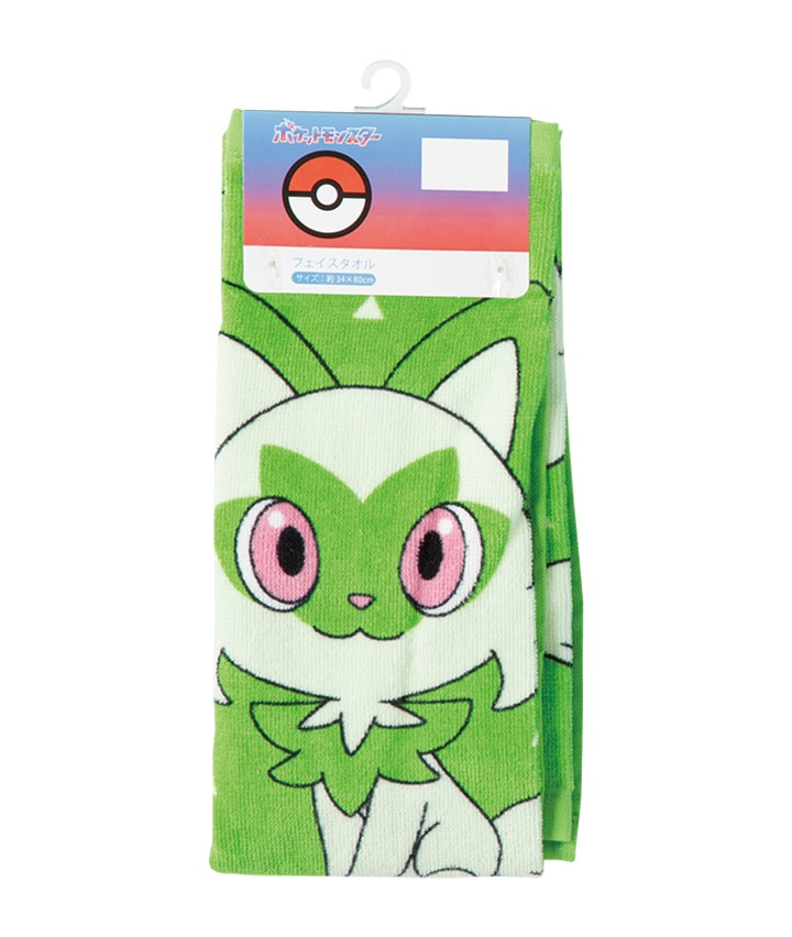 【ポケットモンスター】フェイスタオルタオル　ニャオハ