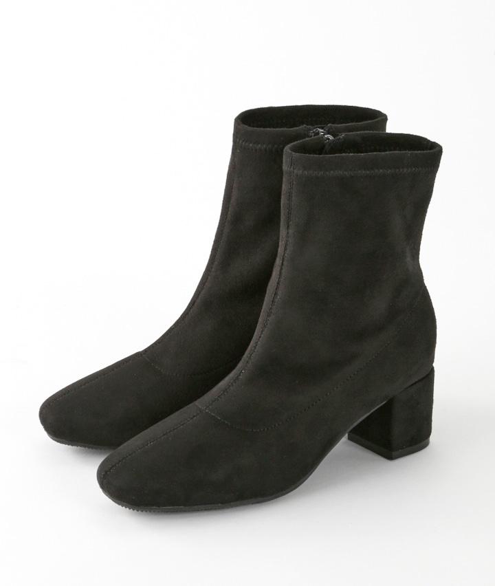 スウェード調ショートブーツ