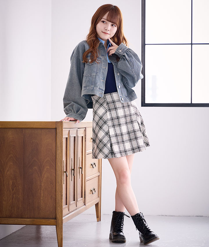 \"美品\"MUVEIL オリーブグリーン キルティングスカート ペチコート付38 美品
