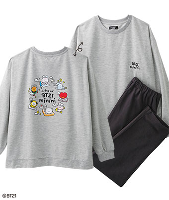 【ＢＴ２１】レディースミニ裏毛ルームウェア