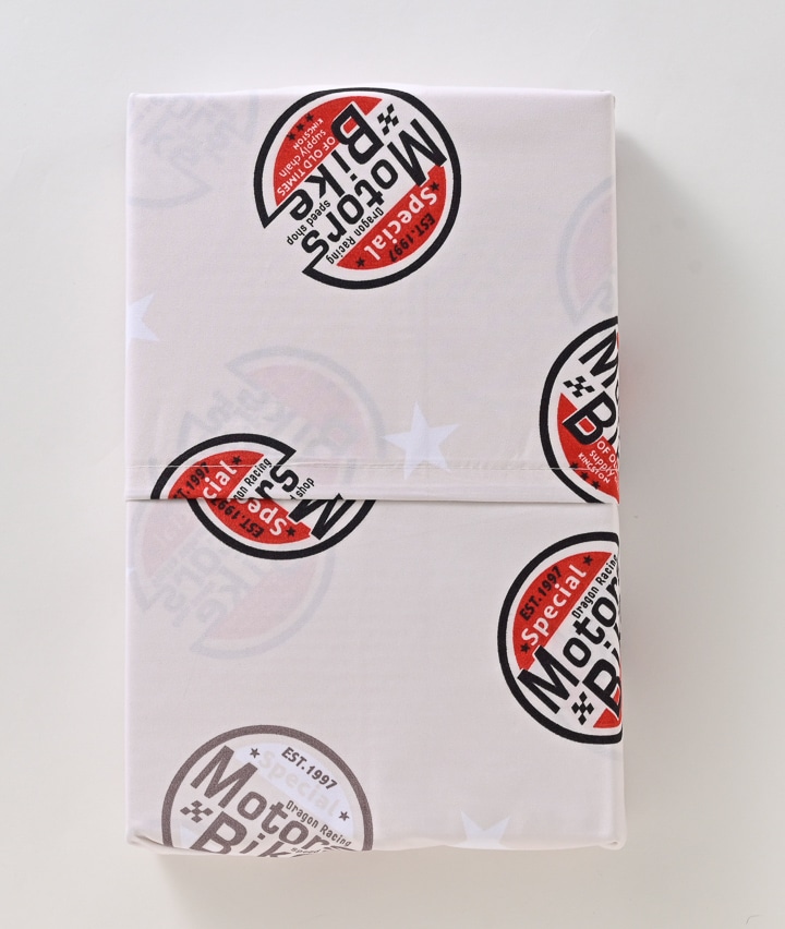 敷布団・マットレス兼用シーツ　アメカジワッペン柄