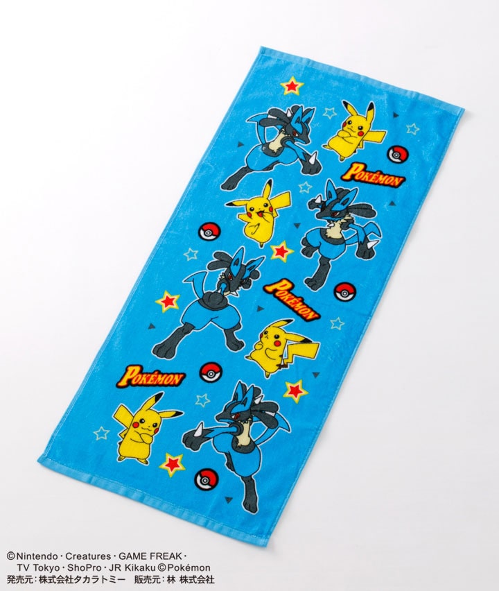 【ポケットモンスター】（２枚組）フェイスタオル ルカリオ・ピカチュウ