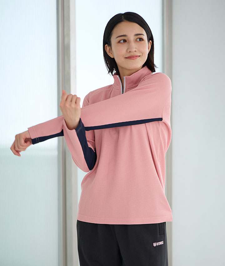 【Ｋ－ＳＷＩＳＳ】ジップ長袖Ｔシャツ