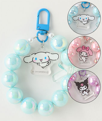 【サンリオキャラクターズ】チャーム付オーロラキーホルダー