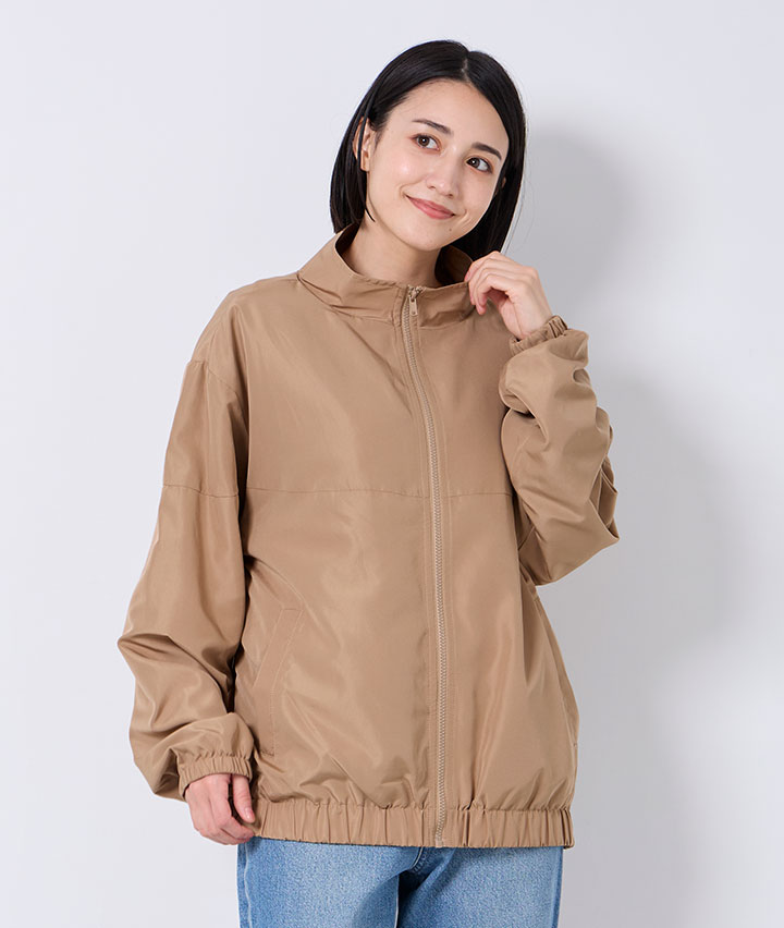 スタンドカラージップアップブルゾン