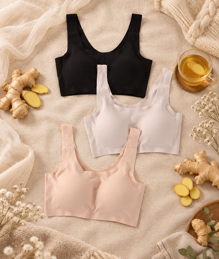 【Ｇｉｎｇｅｒのチカラ】（ピーチ起毛）フリーカットハーフトップ