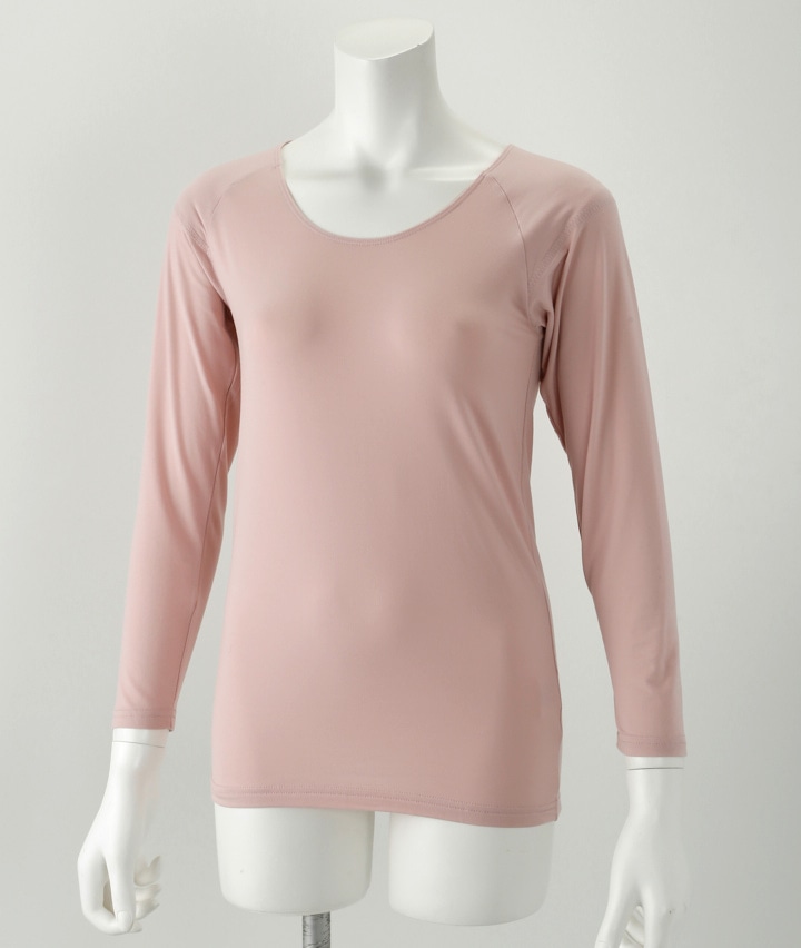 【整う温活】肩当付き長袖インナー