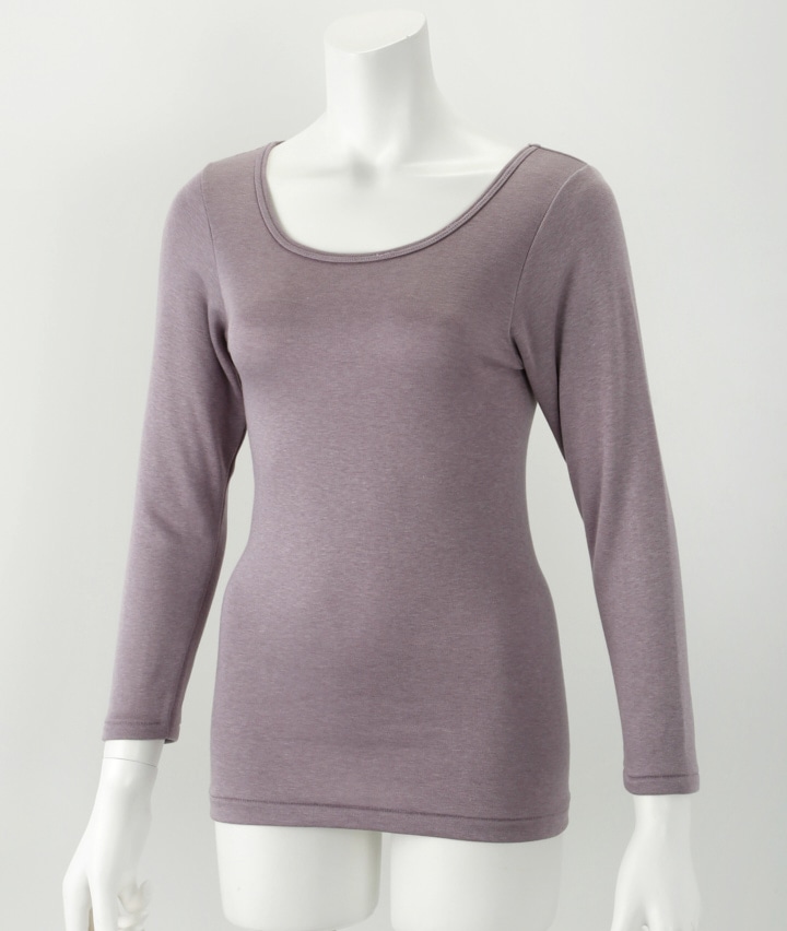 （ふわ極み）（日本製）（裏起毛）（吸湿発熱）８分袖