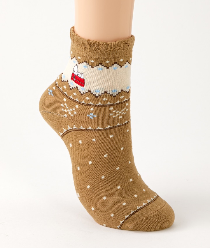 【ＰＥＡＮＵＴＳ】（スヌーピー）（２足組）クルーソックス