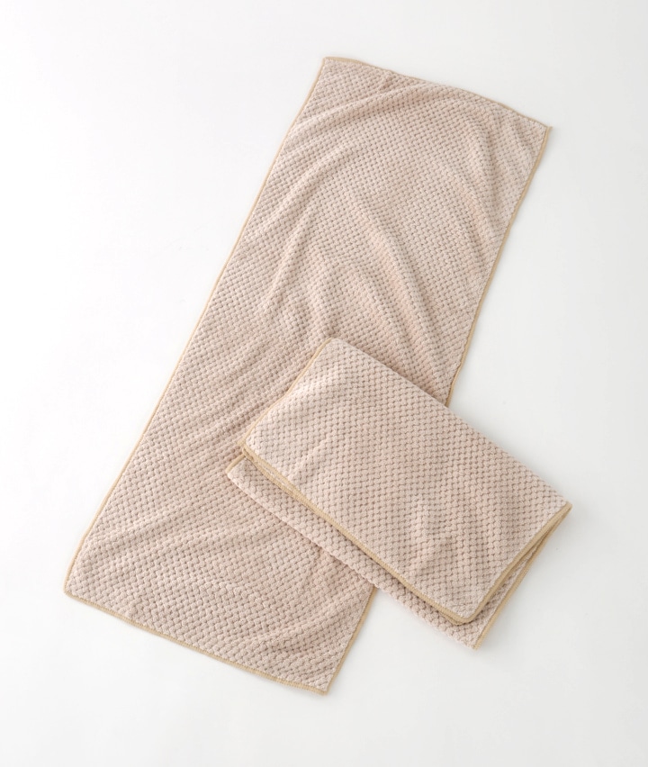 （２枚組）マイクロファイバーロングフェイスタオル