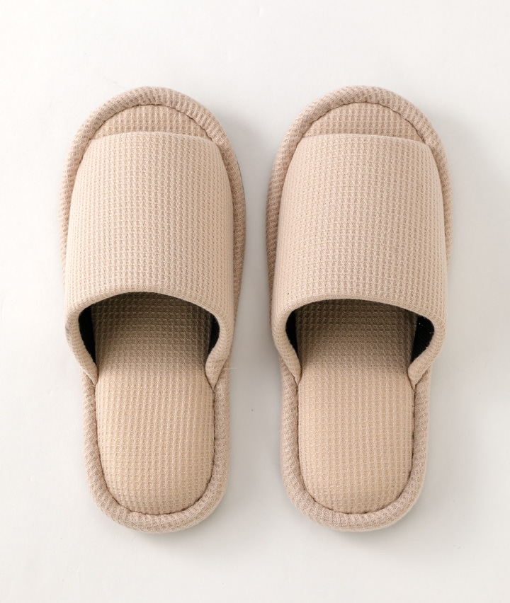 かかとにやさしいスリッパ　無地カラー