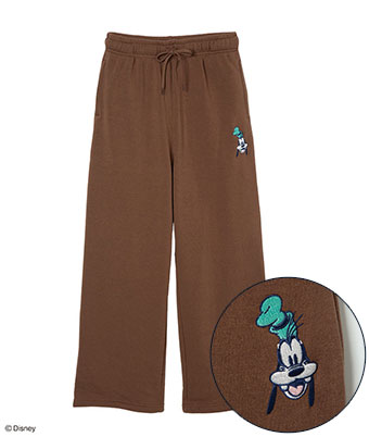 【Disney】(グーフィー)ワンポイント刺しゅうパンツ