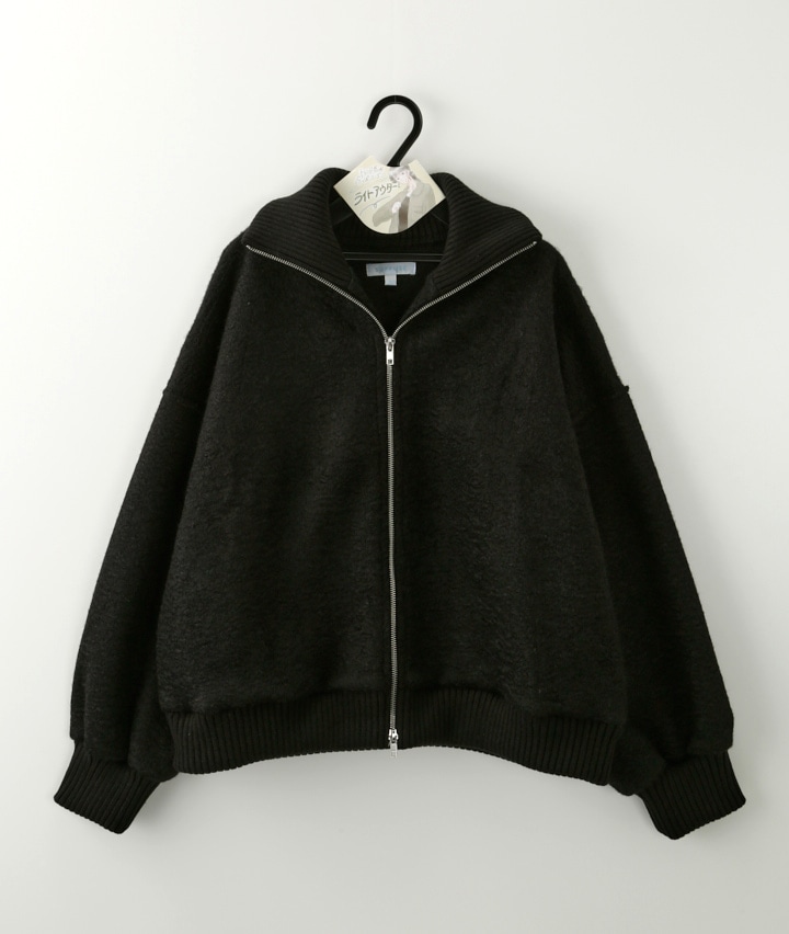 フェイクウールリブブルゾン