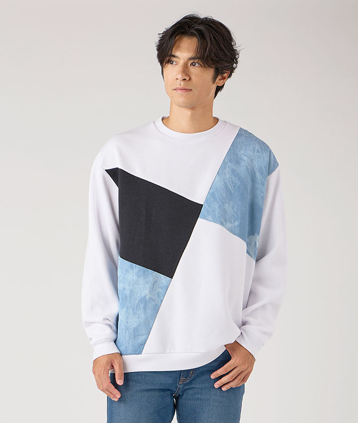 裏起毛切替トレーナー