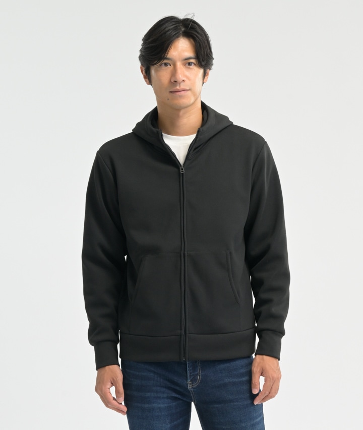 【シルキーエアー】（速乾・カット・ソフトタッチ）オーバーサイズ裏シャギージップパーカ