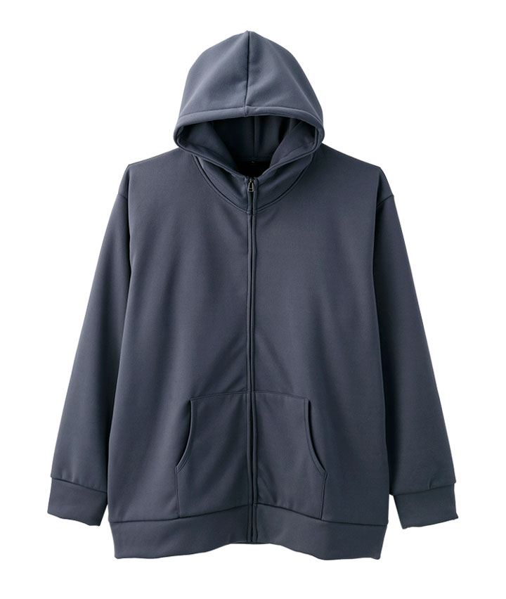 (大きいサイズ)【シルキーエアープレミアム】裏シャギージップパーカー