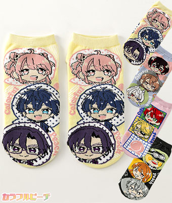 【カラフルピーチ】（１足物）フロント柄ソックス